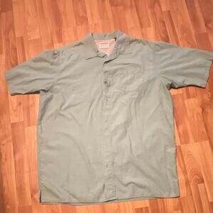 Wrangler Authentics Men's XLT Green Solid Woven Cotton Pocket Shirt SS